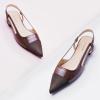 C.Paravano Women’s Pointed Toe Slingback Flats | Comfort Heeled Sandals | Slip-On Flats | Perfect for Casual, Business, Party, Date(Size 7.5,Brown Croc Flat)