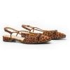 C.Paravano Women’s Slingback Dress Shoes | Slingback Flats for women | Sandals Women Flat | Comfortable Casual Flat Shoes(Leopard-n)