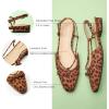 C.Paravano Women’s Slingback Dress Shoes | Slingback Flats for women | Sandals Women Flat | Comfortable Casual Flat Shoes(Leopard-n)