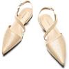 C.Paravano Flats for Women | Pointed Toe Flats | Slingback Shoes for Women | Pointed Toe Sandals | Casual Shoes(Beige)