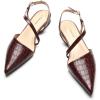 C.Paravano Flats for Women | Pointed Toe Flats | Slingback Shoes for Women | Pointed Toe Sandals | Casual Shoes(Darkred)
