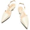 C.Paravano Flats for Women | Pointed Toe Flats | Slingback Shoes for Women | Pointed Toe Sandals | Casual Shoes(Off-white)