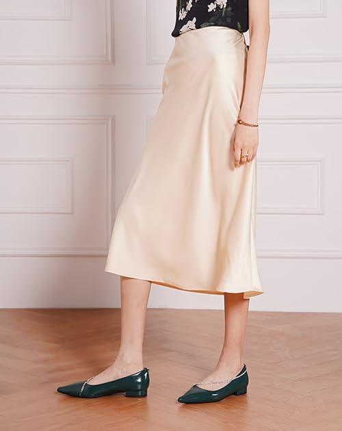 imageCParavano Crystal Chain Pointed Toe Flats Comfortable Party Dressy Shoes for Women Designer Shoes Womens FlatsFlatsgreen