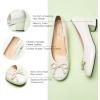 C.Paravano Block Heels | Pumps Shoes Women | Women’s Pumps | Chunky Heels for Women(White,8)