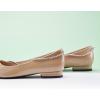 C.Paravano Crystal Chain Pointed Toe Flats Comfortable Party Dressy Shoes for Women Designer Shoes Women’s Flats(Flats-beige)