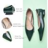 C.Paravano Crystal Chain Pointed Toe Flats Comfortable Party Dressy Shoes for Women Designer Shoes Women’s Flats(Flats-green)