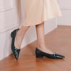 C.Paravano Crystal Chain Pointed Toe Flats Comfortable Party Dressy Shoes for Women Designer Shoes Women’s Flats(Flats-green)