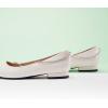 C.Paravano Crystal Chain Pointed Toe Flats Comfortable Party Dressy Shoes for Women Designer Shoes Women’s Flats(Flats-white)