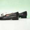 C.Paravano Loafer Women Penny Loafers Flat Shoes for Women Slip On Shoes Crocodile-Embossed(B-black)