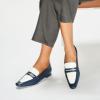 C.Paravano Loafer Women Penny Loafers Flat Shoes for Women Slip On Shoes Crocodile-Embossed(B-navy)