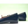 C.Paravano Loafer Women Penny Loafers Flat Shoes for Women Slip On Shoes Crocodile-Embossed(B-navy)