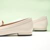 C.Paravano Loafer Women Penny Loafers Flat Shoes for Women Slip On Shoes Crocodile-Embossed(C-cream)