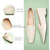 C.Paravano Loafer Women Penny Loafers Flat Shoes for Women Slip On Shoes Crocodile-Embossed(C-cream)