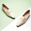 C.Paravano Loafer Women Penny Loafers Flat Shoes for Women Slip On Shoes Crocodile-Embossed(C-cream)
