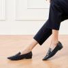 C.Paravano Loafer Women Penny Loafers Flat Shoes for Women Slip On Shoes Crocodile-Embossed(C-navy)