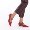 C.Paravano Mary Jane Flats | Low Heel Dress Shoes | Women’s Pumps | Work Shoes Women(Red)
