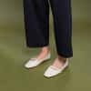 C.Paravano Mary Janes for Women | Ballet Flats | Womens Flats | Square Toe Flats for Women | Black Mary Jane(Size 5.5,White_e)