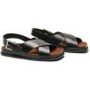 C.Paravano Women Sandals | Women’s Slide Sandals | Comfortable Dressy Flat Sandals | Sandals with Arch Support | Adjustable Buckle Slip On(Black)