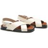 C.Paravano Women Sandals | Women’s Slide Sandals | Comfortable Dressy Flat Sandals | Sandals with Arch Support | Adjustable Buckle Slip On(Cream)