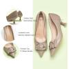 C.Paravano Womens Designer Pumps | Kitten Heels for Women | Low Heels | Heels for Women | Women Shoes Dressy(C-Camel, Size 7.5)