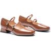 C.Paravano Womens Pumps | Mary Jane Shoes | Square Toe Low Heels | Block Heels(Brown)