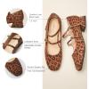 C.Paravano Womens Pumps | Mary Jane Shoes | Square Toe Low Heels | Block Heels(Leopard)