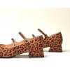 C.Paravano Womens Pumps | Mary Jane Shoes | Square Toe Low Heels | Block Heels(Leopard)