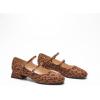 C.Paravano Womens Pumps | Mary Jane Shoes | Square Toe Low Heels | Block Heels(Leopard)