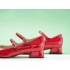 C.Paravano Womens Pumps | Mary Jane Shoes | Square Toe Low Heels | Block Heels(Red)