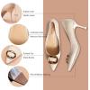 C.Paravano Women’s White Lambskin Pointed Toe Stiletto Heel Pumps, Size 8