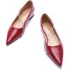 C.Paravano Crystal Chain Pointed Toe Flats Comfortable Party Dressy Shoes for Women Designer Shoes Women’s Flats(Flats-red)