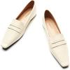 C.Paravano Loafer Women Penny Loafers Flat Shoes for Women Slip On Shoes Crocodile-Embossed(C-cream)