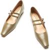 C.Paravano Mary Jane Flats | Low Heel Dress Shoes | Women’s Pumps | Work Shoes Women(Olive Green)