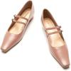 C.Paravano Mary Jane Flats | Low Heel Dress Shoes | Women’s Pumps | Work Shoes Women(Pink)