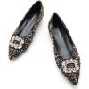 C.Paravano Women’s Crystal Buckle Ballet Flats – Pointed Toe Slip On Dressy Shoes(Multicolor_a6)