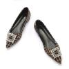 C.Paravano Women’s Crystal Buckle Ballet Flats – Pointed Toe Slip On Dressy Shoes(Orange Multi_a6)