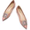 C.Paravano Women’s Crystal Buckle Ballet Flats – Pointed Toe Slip On Dressy Shoes(Pink_a6)
