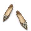 C.Paravano Women’s Crystal Buckle Ballet Flats – Pointed Toe Slip On Dressy Shoes(Yellow Multi_a6)