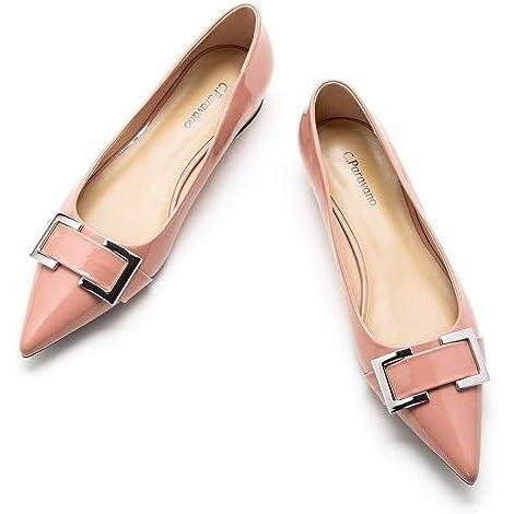 imageCParavano Flats for Women Pointed Toe Flats Ballet Flat Women Dressy Shoes ComfortablePink