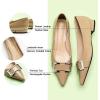C.Paravano Flats for Women | Pointed Toe Flats | Ballet Flat | Women Dressy Shoes Comfortable(Beige)