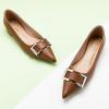 C.Paravano Flats for Women | Pointed Toe Flats | Ballet Flat | Women Dressy Shoes Comfortable(Brown)