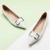 C.Paravano Flats for Women | Pointed Toe Flats | Ballet Flat | Women Dressy Shoes Comfortable(White)