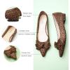 C.Paravano Flats for Women | Womens Flats | Pointed Toe Flats for Women | Ballet Flats | Women’s Flats Black(Leopard)