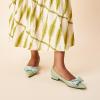 C.Paravano Flats for Women | Womens Flats | Pointed Toe Flats for Women | Ballet Flats | Women’s Flats Black(Light Green)