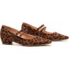 C.Paravano Leopard Mary Janes for Women with Small Square Toe & Double Adjustable Straps – Low Block Mary Jane Flats for Party, Office, Daily Wear(Size 7, Leopard)