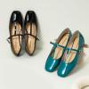C.Paravano Mary Jane | Flats for Women | Ballet Flats | Mary Janes Shoes for Women | Square Toe Flats (Size 5.5,Black)
