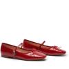 C.Paravano Mary Jane Shoes Bowknot Ballet Flats Womens Square Toe Flats with Strap Office Shoes Women Dressy,Office, Work, Wedding, Travel and Shopping(Red,Size 6.5)