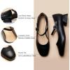 C.Paravano Mary Janes | Block Heels Pumps | Pumps Shoes Women | Low Heels | Chunky Low Heel(Black)