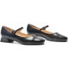 C.Paravano Mary Janes | Block Heels Pumps | Pumps Shoes Women | Low Heels | Chunky Low Heel(Black)