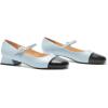 C.Paravano Mary Janes | Block Heels Pumps | Pumps Shoes Women | Low Heels | Chunky Low Heel(Blue)